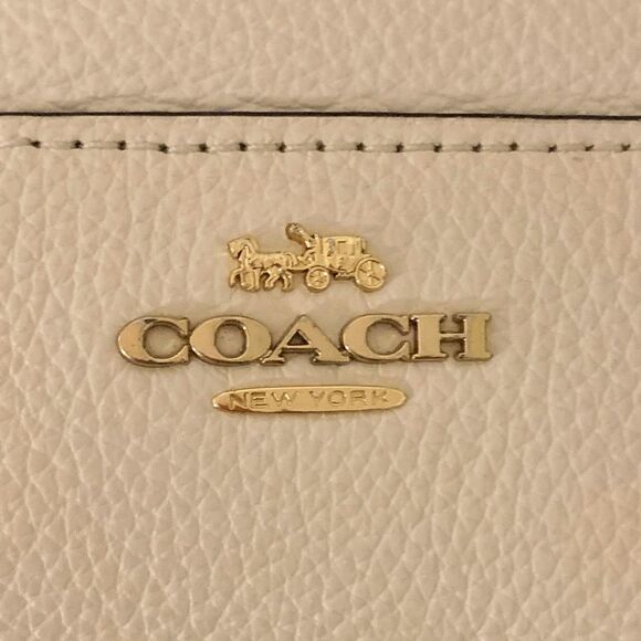 Coach 1921 Pebbled Leather City Tote Chalk Ivory Shoulder Bag Large Purse - Picture 2 of 13